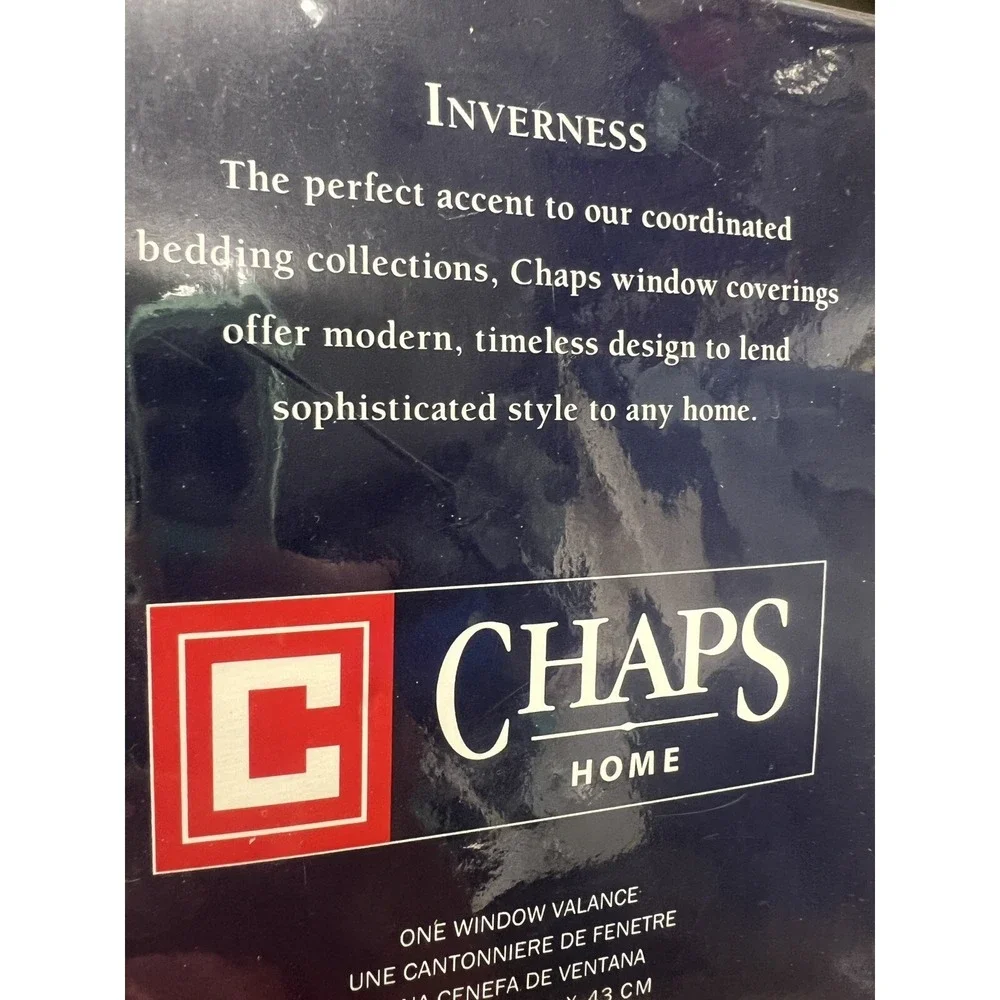 Chaps Home‎ Inverness Valance Floral Tan 80×17  100% Cotton 1 Pc New